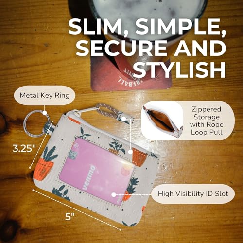Image of KAVU Stirling Double Sided Slim Cotton Canvas Zip Wallet