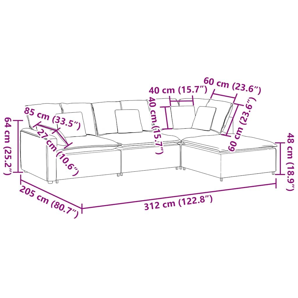 Modułowa sofa z podnóżkiem i aksamitną poduszką w kolorze ciemnozielonym, elastyczny zestaw wypoczynkowy z rozszerzeniem, sofa narożna, kanapa, element do siedzenia, narożnik do zabudowy