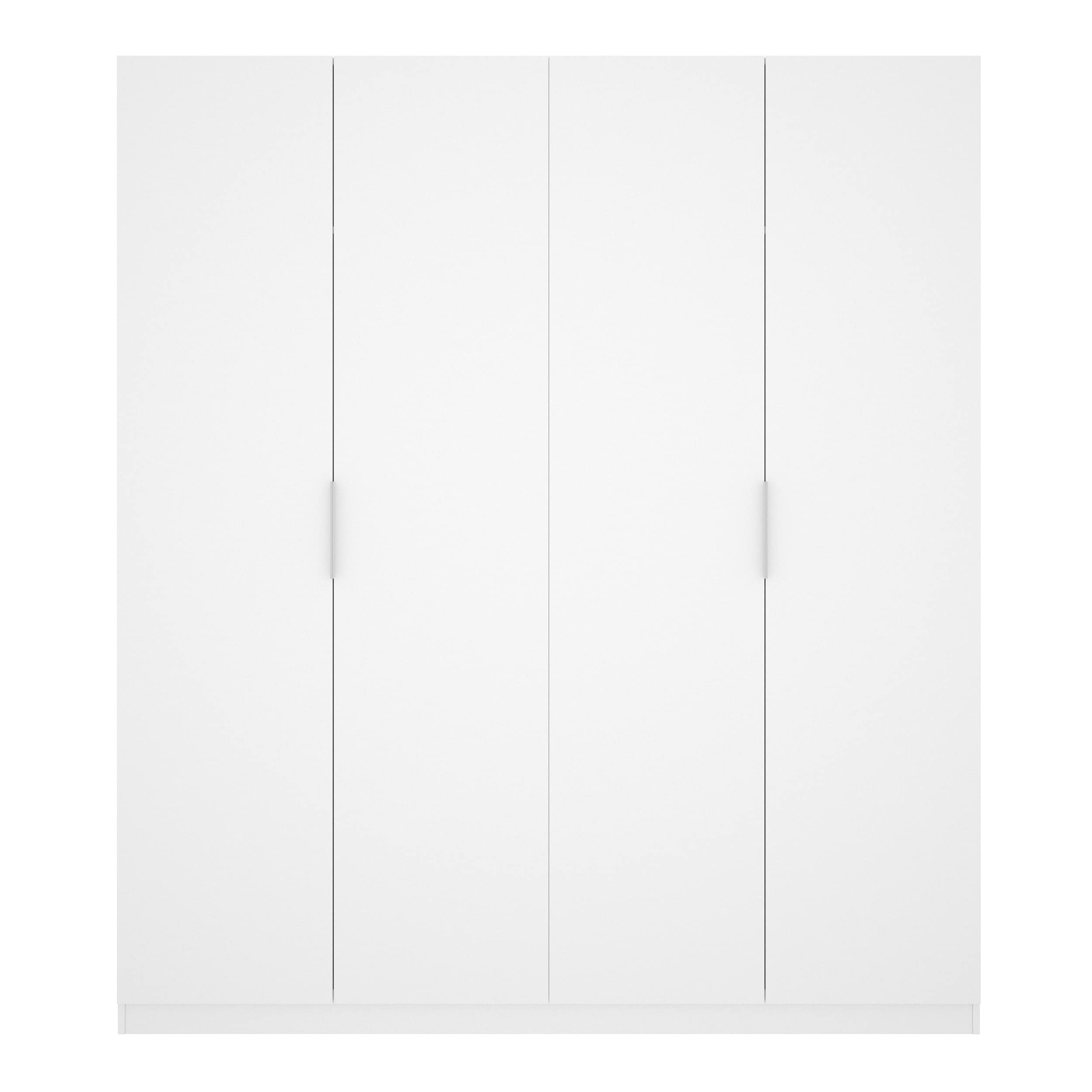 DEKIT GRUPO RIMOBEL Essen Armario 4 Puertas batientes con dos barras de colgar - Blanco Brillo - 180x204x52 cm