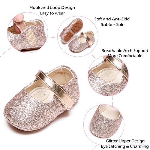 Image of PHIRAMIN Toddler Girl Mary Jane Dress Shoes-Little Girl School Uniform Shoes for Wedding Party