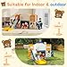 11-in-1 Toddler Slide Playset,Indoor Playground for Kids 1-3 and Toddler Outdoor playset with Golf Set Drawing Set Basketball Hoop, Playground Easy Assembly Bear Theme