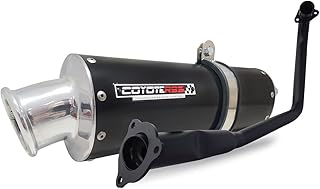 Escape/Ponteira Coyote RS3 Alumínio Oval - Twister CBX 250 Até 2008 - Preto