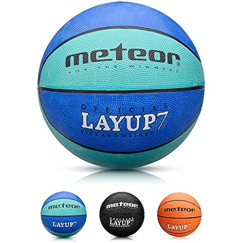 meteor Basketball Children Women Men Sizes 5 6 7 Orange Ideal For Indoor Training Matches Soft Non-Slip Surface High Durability Good Grip Rubber Cover