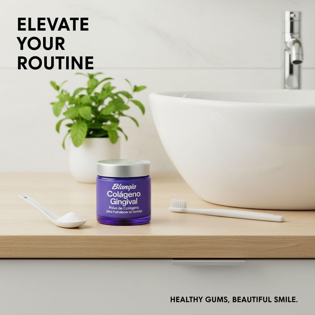 Colageno Gingival Hydroxyapatite & Collagen Tooth Powder | Enamel Strengthening & Gum Support | Fluoride Free, SLS Free, Mint | 50g