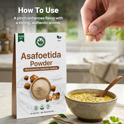 AYUSHKA ORGANIC Asafoetida Powder | Hing Spice, Asafetida, 8.8 Oz Healthy Digestive Aid, Best for Onion & Garlic Substitute - image 5