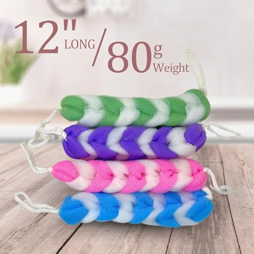 INSIME Body back scrubber for bathing for men & women | Long stretch Loofah back scrubbing body scrubber for bathing | Soft Exfoliating sponge body wash scrubber | Shower Scrub bath accessories for women & men - Image 7