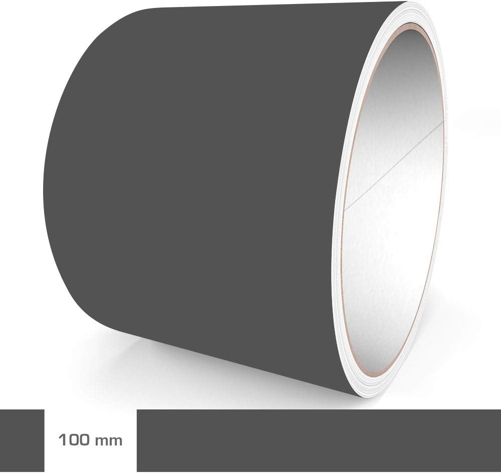 MotokingDecorative Stripe, Dark Grey Matte, 100 mm Width, 10 m Length, RAL 7012, Sticker Foil Car Boat Motorbike Motorhome Caravan