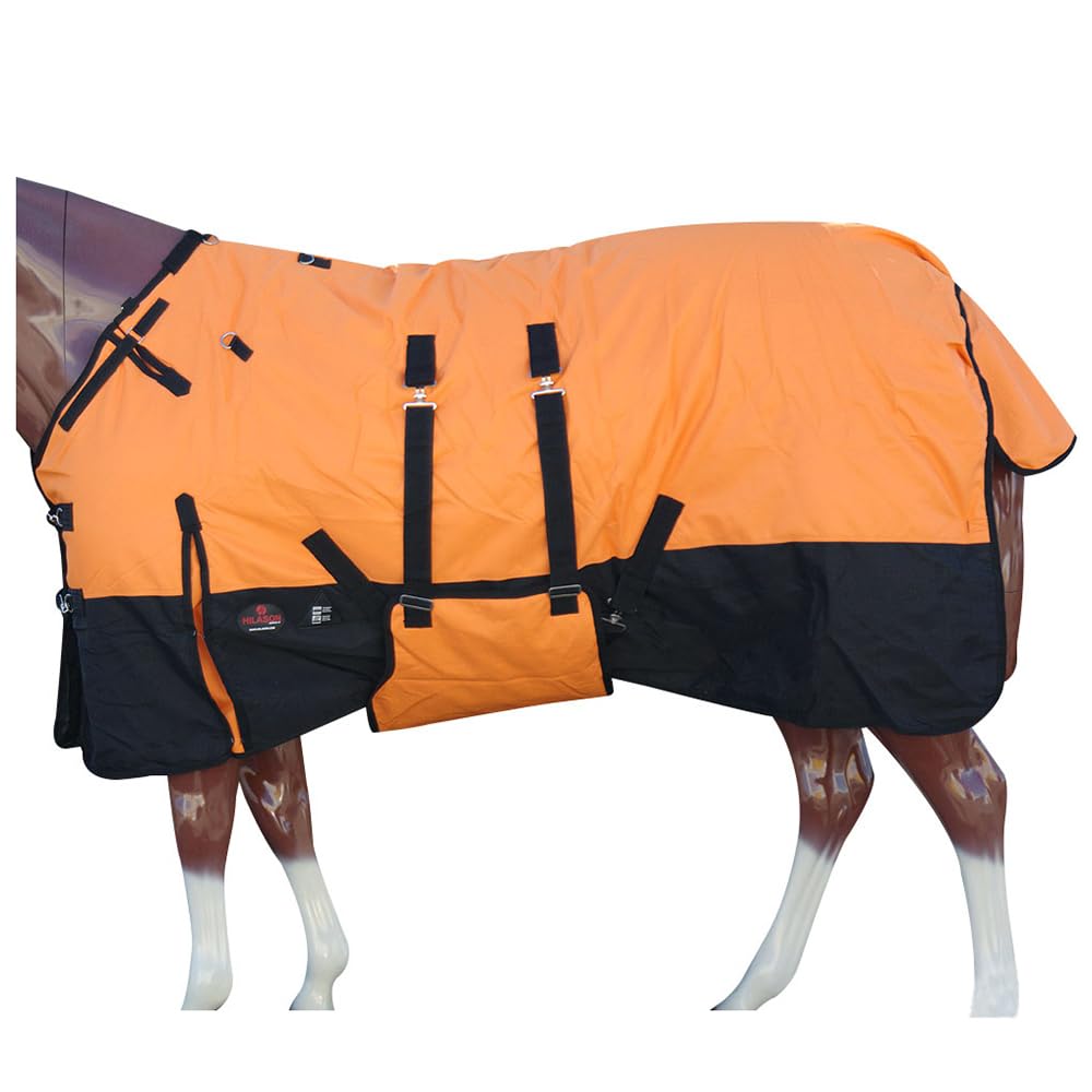 HILASON 1200D Winter Waterproof Poly Horse Blanket Belly Wrap | Turnout Blankets for Horses