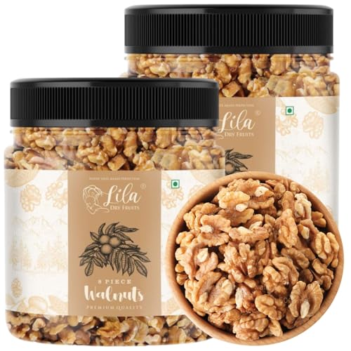 Image of LILA DRY FRUITS Walnut 100 gm x 2 | Walnuts Kernal 100% Natural Without Shell Grade-8pcs | Akhrot Giri Dry Fruit Rich in Iron and Protein | Wallnuts Low in Calorie Nuts Perfect for Gifting