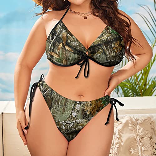 Bagea-Ka Autumn Hunting Tree Camo Pattern Women's Bikini Sets Sexy Plus Size 2 Piece Swimsuit Swimwear Bathing Suits3