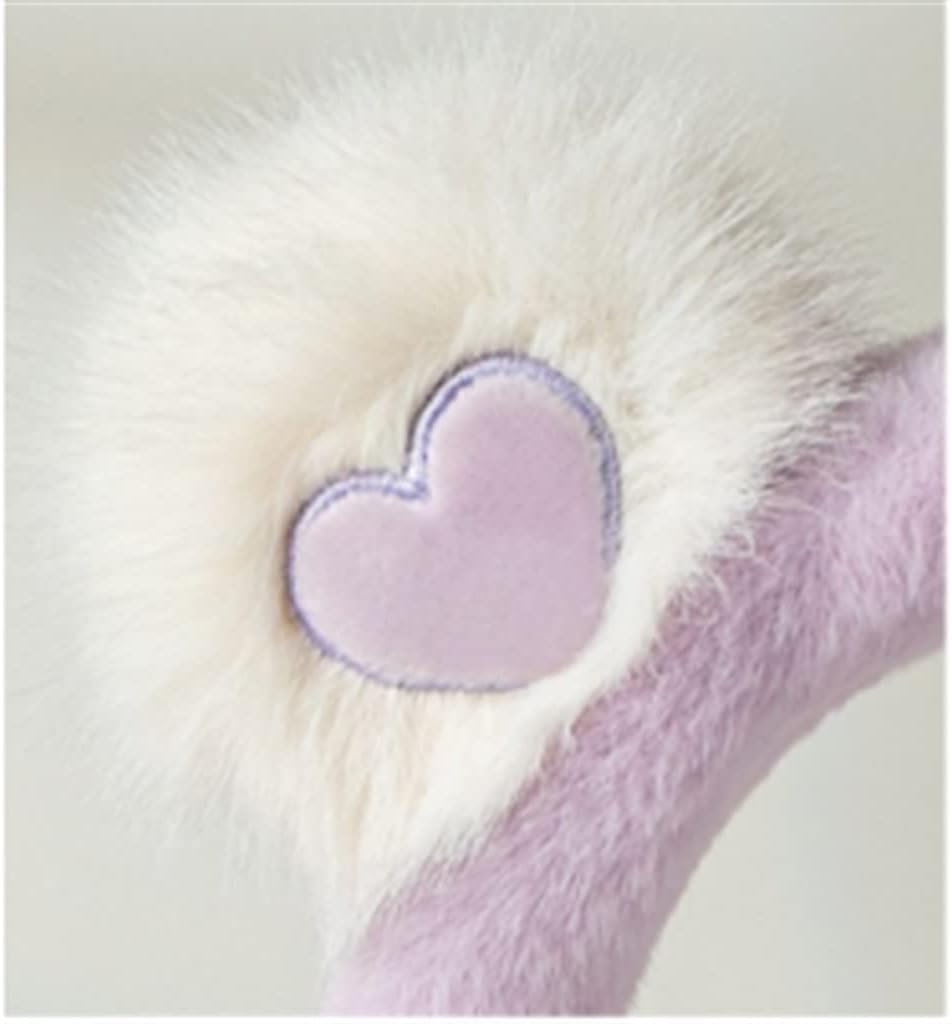 LIRUXUN Purple Earmuffs Women's Winter Warm Earmuffs Plush Cute Riding Ear Hats Outdoor Ear Protection Foldable : Clothing, Shoes & Jewelry