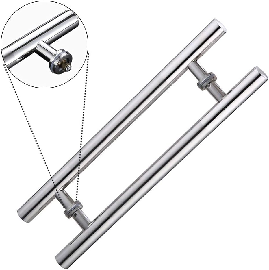 Commercial Glass Door Handle Diameter 38mm Stainless Steel Round Tube Push-Pull Door Handle/Wooden Door Handle 8 Sizes(800×600mm)