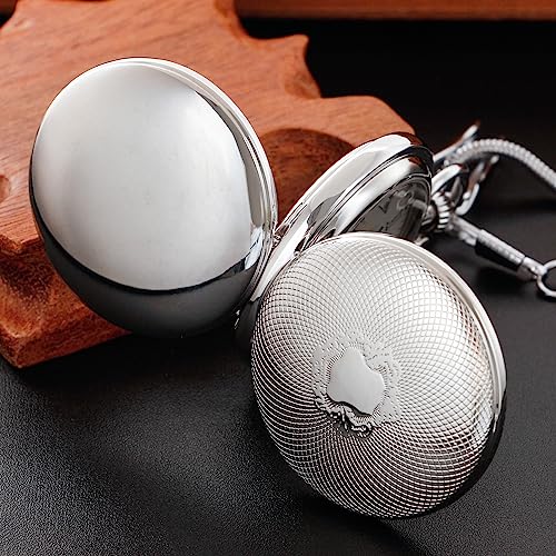 Reloj de bolsillo para hombre mecánico vintage con cadena para regalo de bodas 6