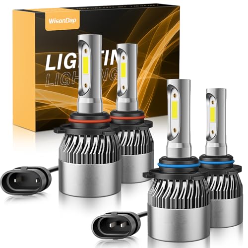 Image of ๐ซ๐ข๐ข๐ง ๐ซ๐ข๐ข๐จ Bulbs Combo 6500K Cool White 60000LM 900% Brighter, ๐ง๐ก๐ฅ ๐ง๐ก๐ฆ 1:1 Beam Plug and Play IP68 Waterproof Off-Road Lights, Pack of 4
