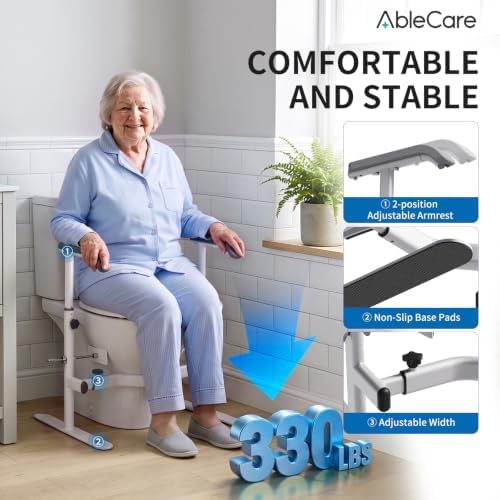 Ablecare Toilet Safety Rails for Seniors, Toilet Safety Frame & Rails — view 2