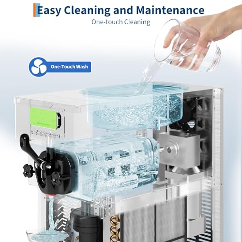 Image of Three-Head Countertop Soft Serve Ice Cream Machine | Stainless Steel Commercial Ice Cream Maker | Single-Control Triple Flavor Ice Cream Machine