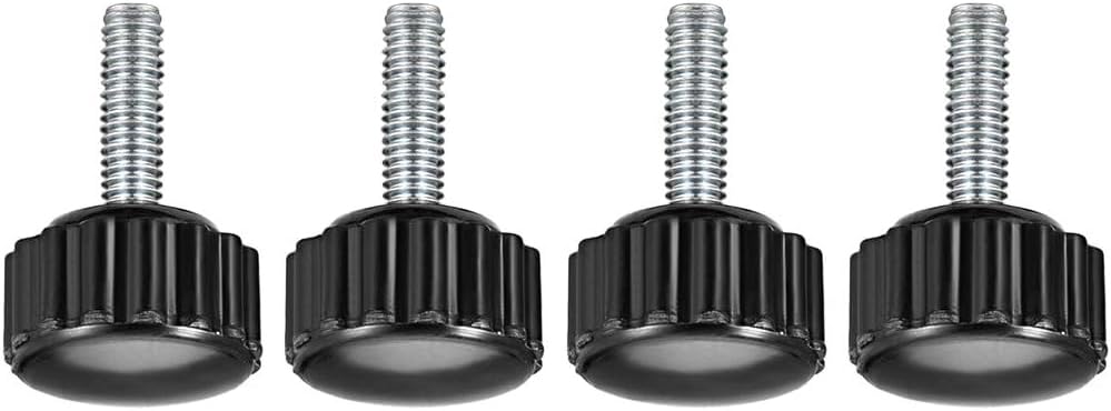 Boxonly Knurled Thumb Screw for Saw Drill Press Lathe and Routing Jigs Packaging Machinery Printing Equipment Clamping Knobs Grip Threaded Hand Bolt Knobs M4 x 15mm 4pcs