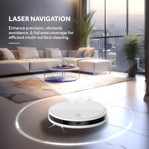 Image of Haier X11 Pro Robotic Vacuum Cleaner with Self-Empty Station, 5000Pa Suction, Laser Navigation, Vacuum and Mop Combo, Multi-Floor Mapping, Customize Cleaning, Remote Control, App, Alexa & GH