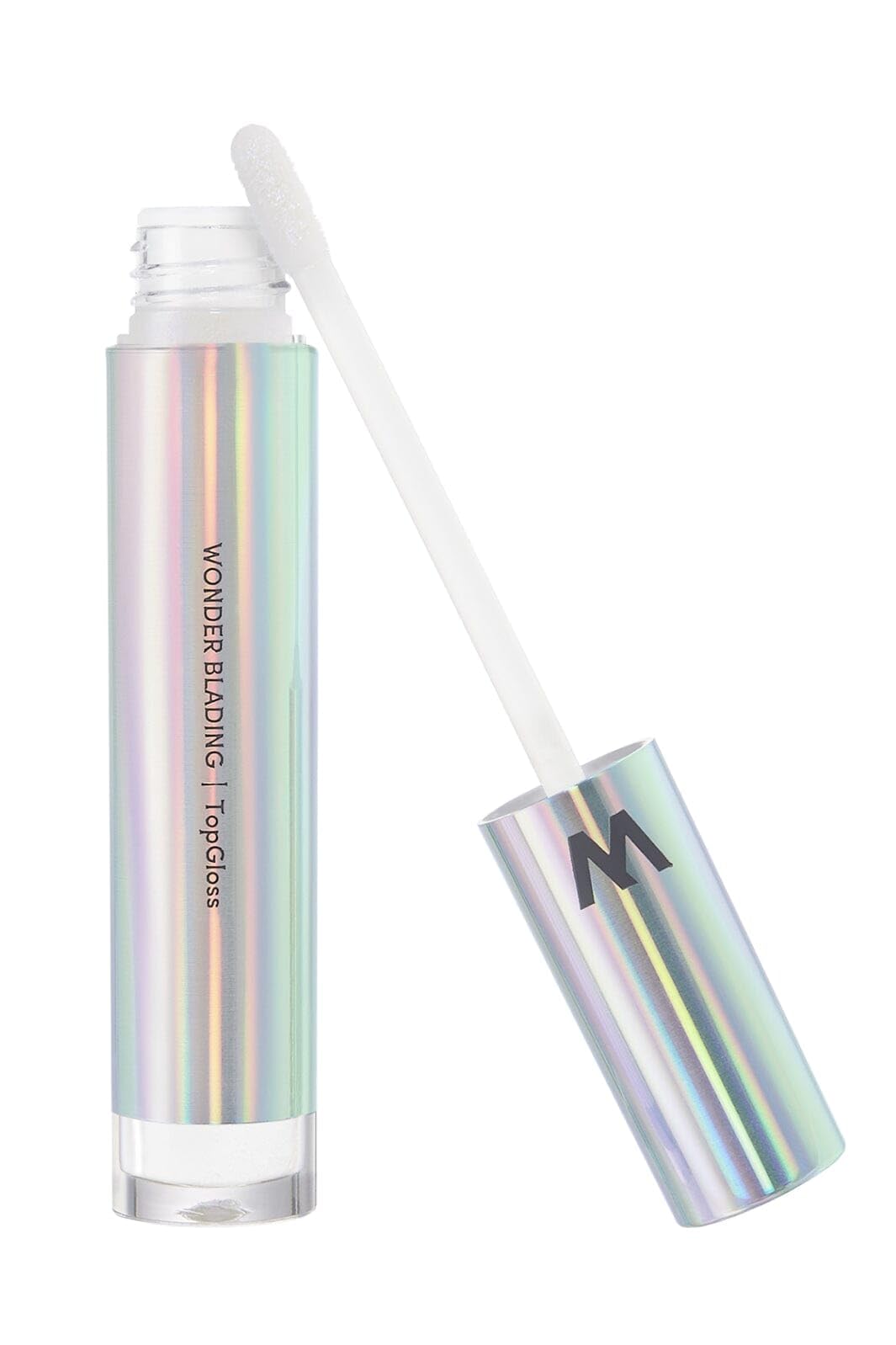 Wonderskin Lip Gloss Blading Top Gloss, Clear Glitter Lip Gloss, Hydrating and High Shine Finish Lip Makeup (Clear Shine)