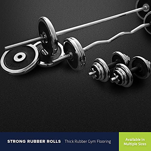 Incstores 5Mm Thick Strong Rubber Flooring Roll | Flexible Recycled Rubber Roll Flooring For A Stronger And Safer Basement, Home Gym, Shed, Or Trailer | Black, 4' X 15' #TOP1