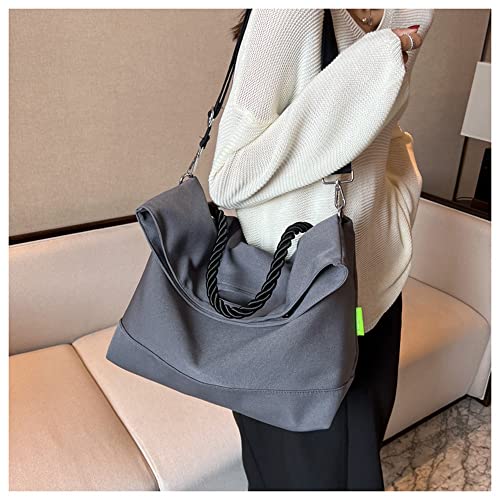 Image of Women Shoulder Bags Canvas Tote Bag Handbag Large Hobo with Pockets Work Bags for Women and Men