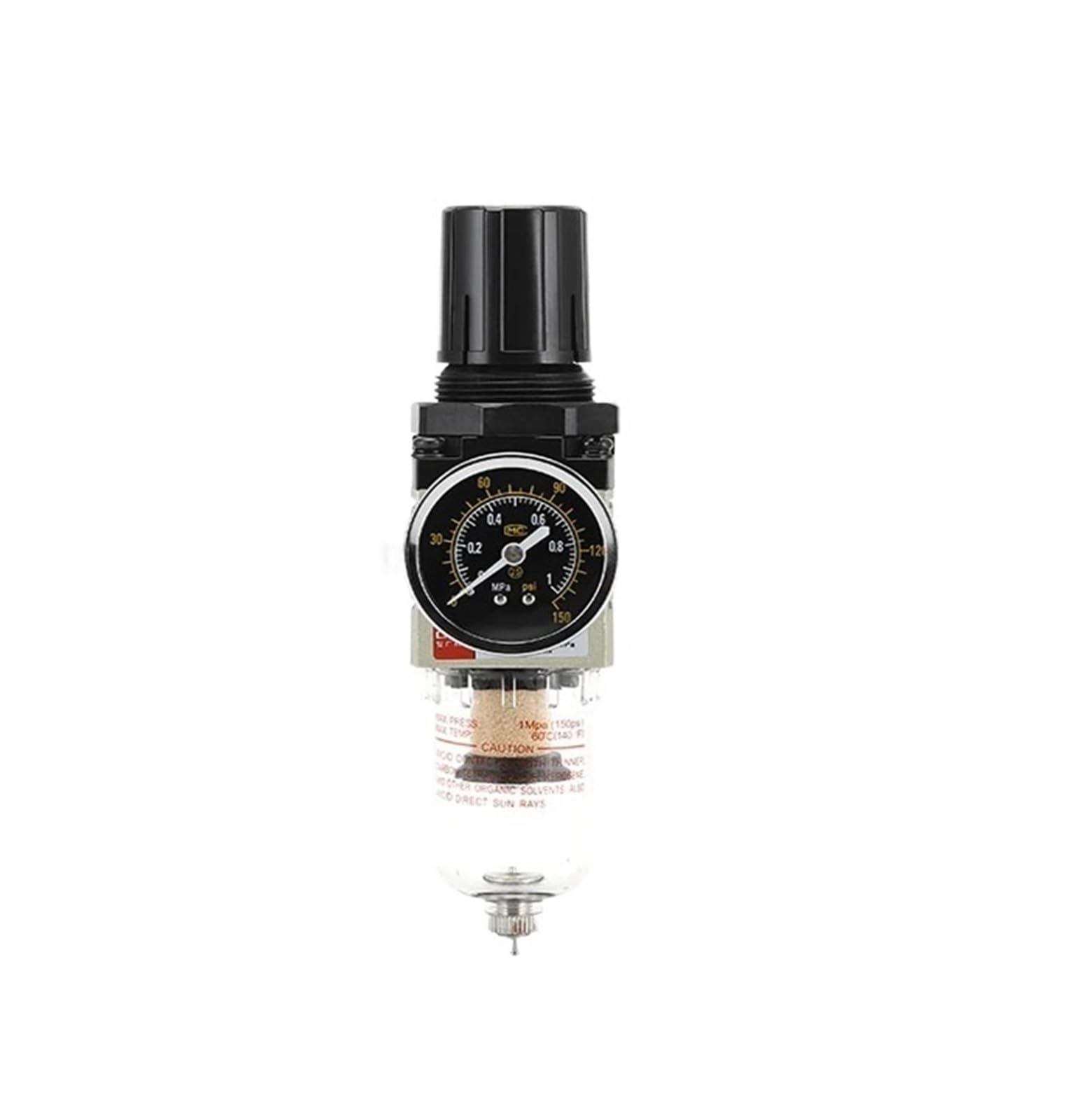 AW2000-02 1/4 filtro de aire regulador de presión colector de aceite y agua separador compresor fuente procesador (PC 12 mm)