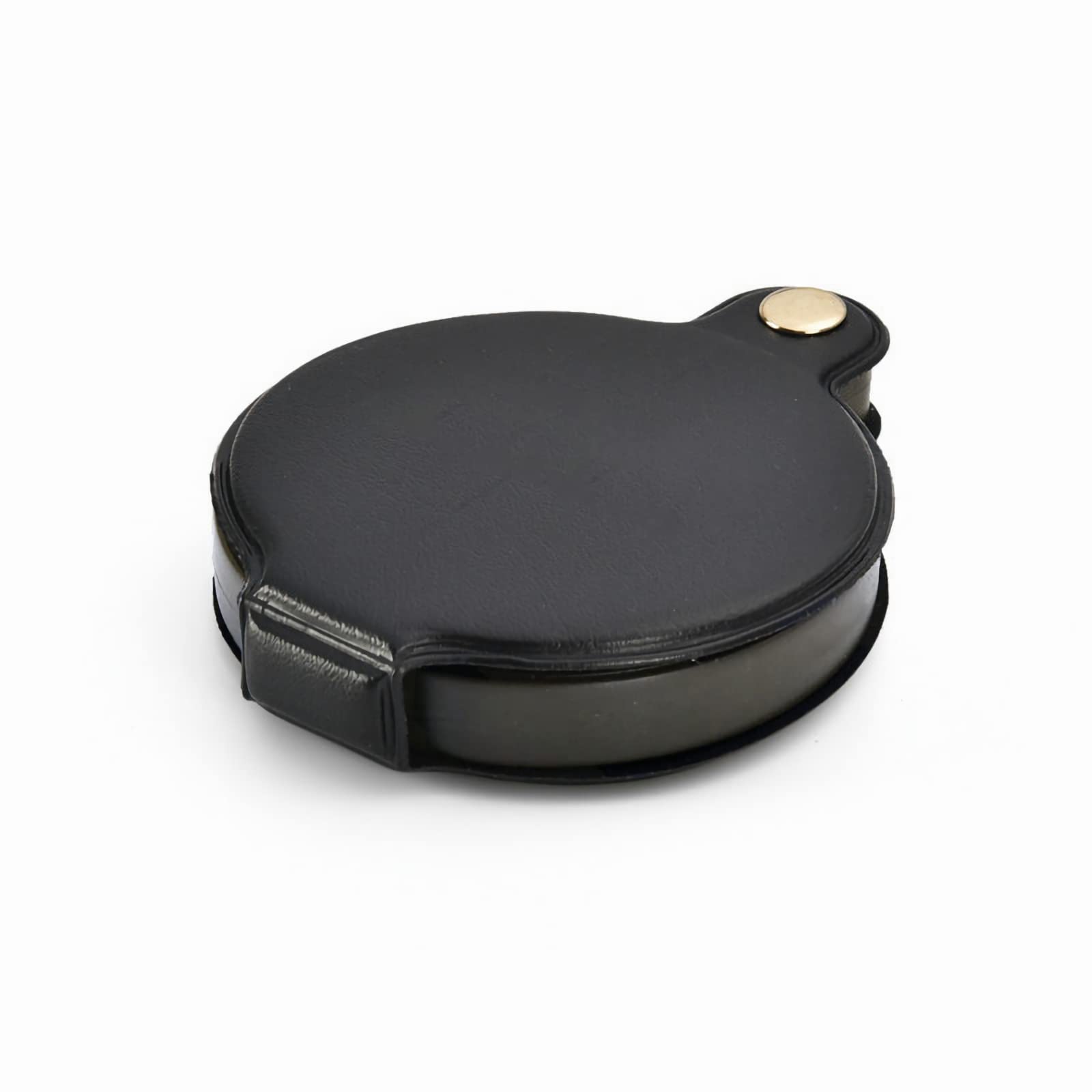 1pcs 10x Pocket Magnifying Glass, Hand Folding Magnifying Glass With Leather Case Professional Portable Magnifying Glass Pocket Size For Reading Books Jewelers Plants Sewing Black