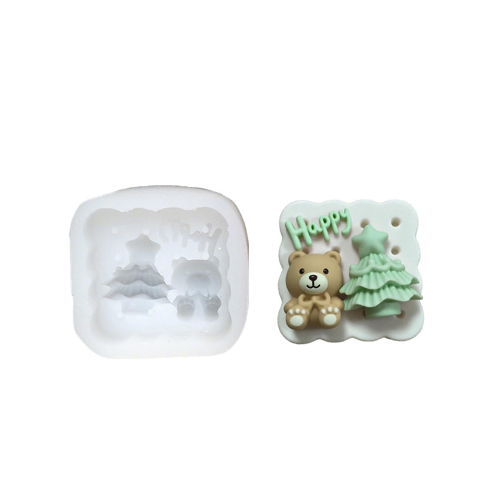 Kangnice Silicone Christmas Crafting Featuring Bear Pattern and Smooth Demolding Holiday Embosseds