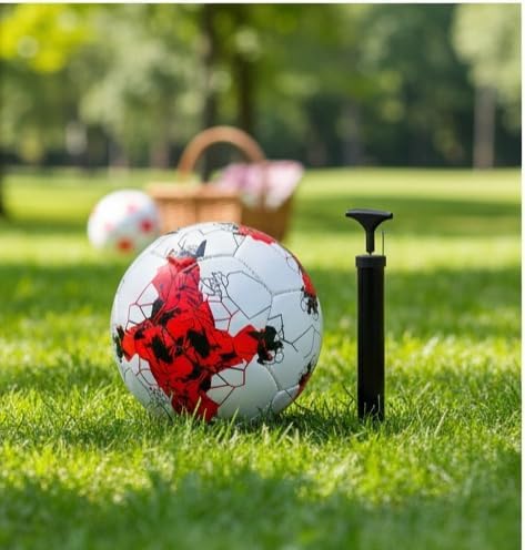 Image of Playzoo Football for All Ages Suited for The Grass Fields | Suitable for Grass |Practice Ball | Soccer Ball | for Men /Women | Football Size - 5 (Design2)