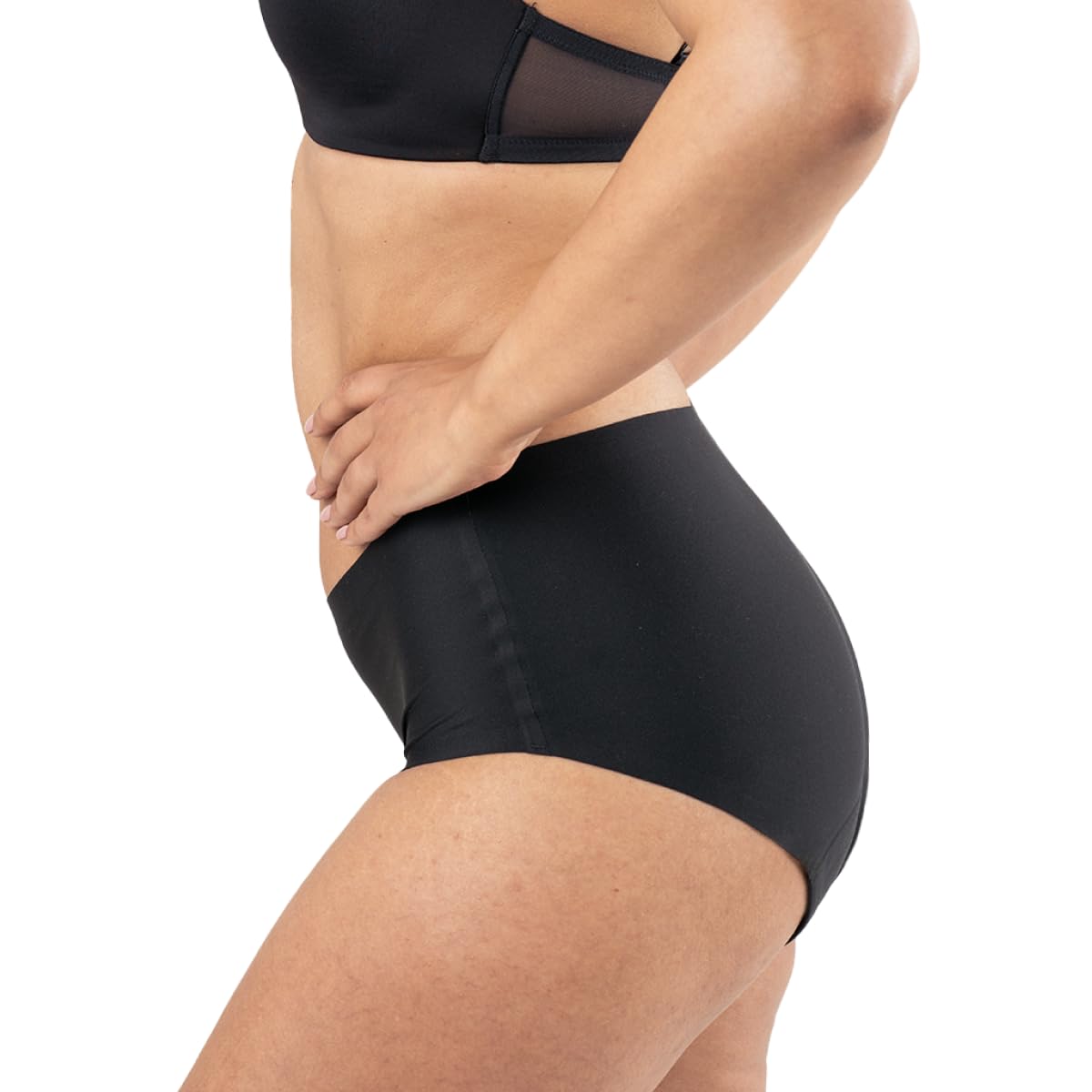 MoliCare Lady - Pee & Period Pants, Size L (Size 14-16), Holds 4 Tampons (82ml), Washable at 60° C, Tumble Dry Safe, Black