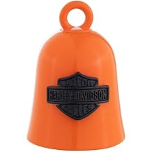 Engraved Bar &amp; Shield Logo Ride Bell, Orange &amp; Black
