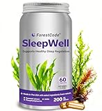 Melatonin-Free Sleep Aid for Adults with GABA & Seaweed Extract - Natural Supplement for Deep Sleep & Waking Up Refreshed, Stress Relief & Cognitive Support - Non-Habit Forming, 60 Capsules