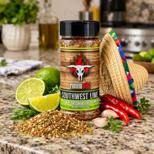 Image of Premium Southwest Lime Seasoning | Bright Citrus & Southwest Spice Blend | Elevates Chicken, Fish, Pork & Fajitas | No Artificial Flavors, No MSG Added | 5.12 oz