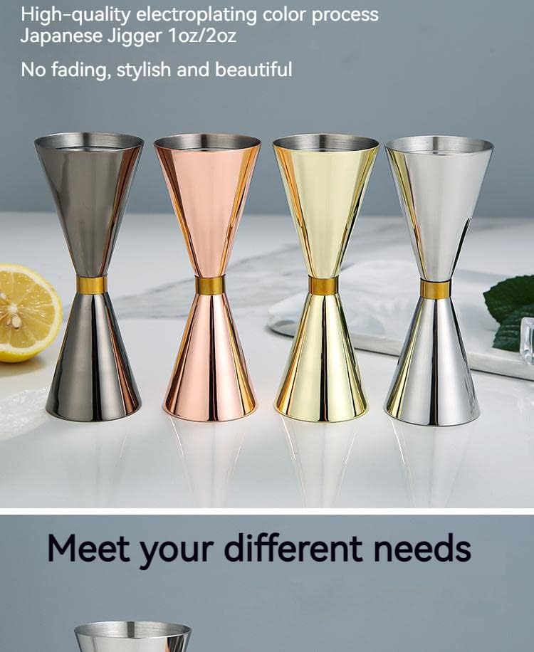 Miniatura 7 de Jigger 2oz 1oz (2.0 fl oz1.0 fl oz), Jigger japonés acabado con medidas en el interior, vaso medidor de cóctel para bartending