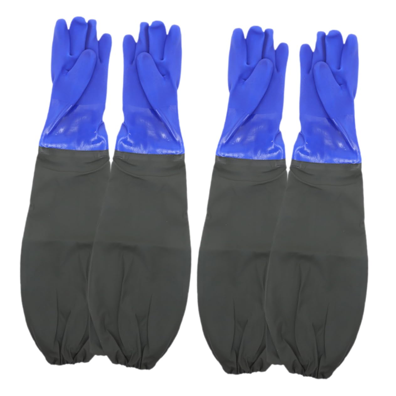 Guantes de Goma Impermeables Codo 2 Pares de Guantes Largos para Lavar Limpieza de Cocina para Protección del Brazo