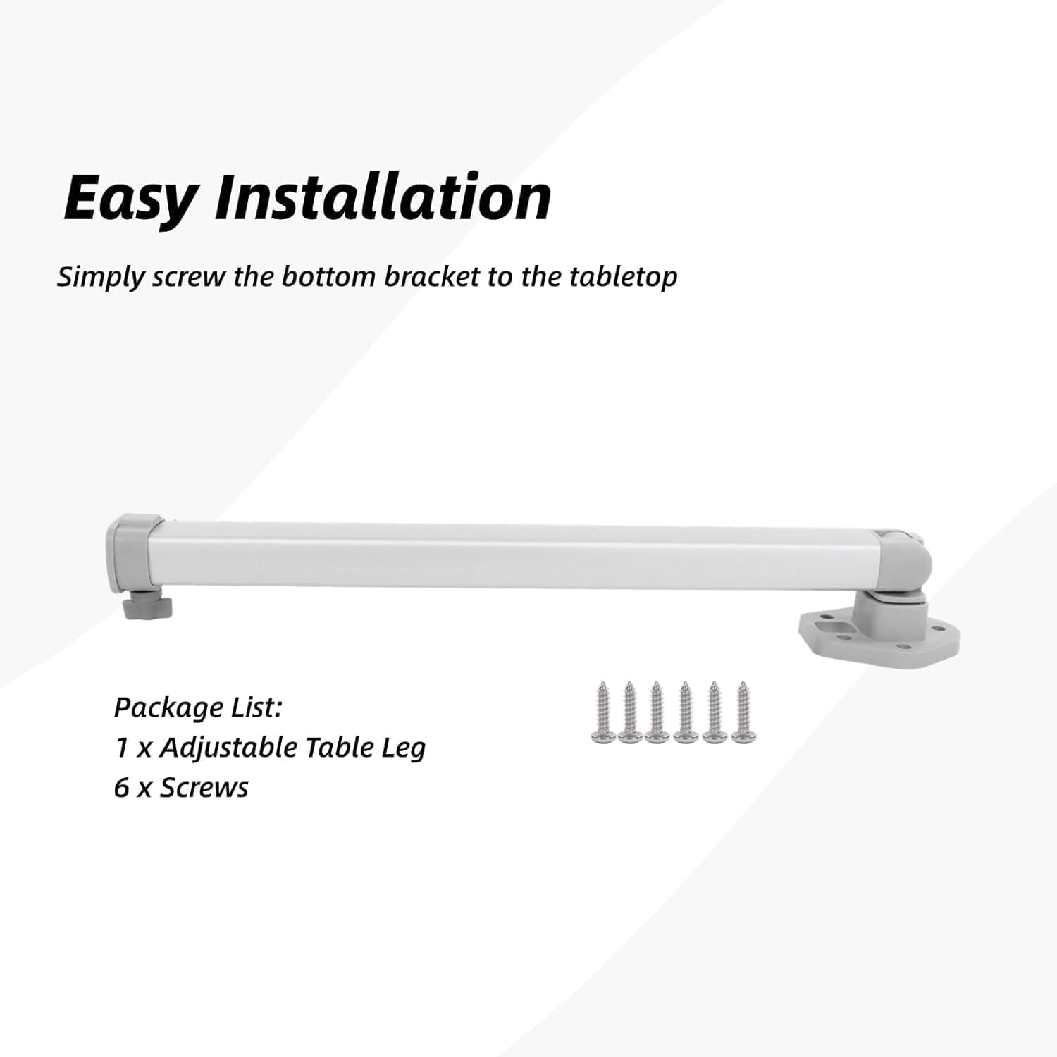 Piedistallo da Tavolo Regolabile Base Tavolo Rimovibile Base Tavolo Base per Gambe Telaio Montaggio 20‑30 Pollici Kit Base Tavolo in Lega di Alluminio per Camper Barca Yacht Camper