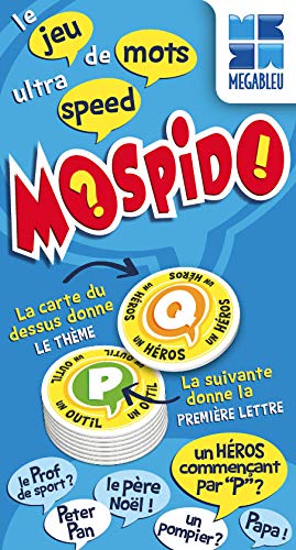 Megableu Mospido – Jeu De Cartes Petit Bac Rapide, Adultes Et Enfants Dès 7 Ans, Catégories Et Lettres, Boîte Métal Voyage