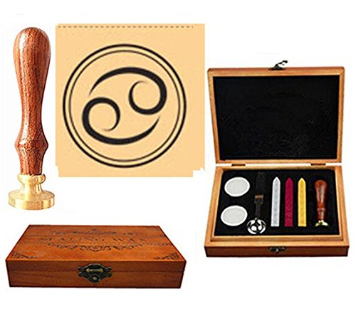 Kit cadeau sceau de cire Balance et boîte en bois pour Halloween
