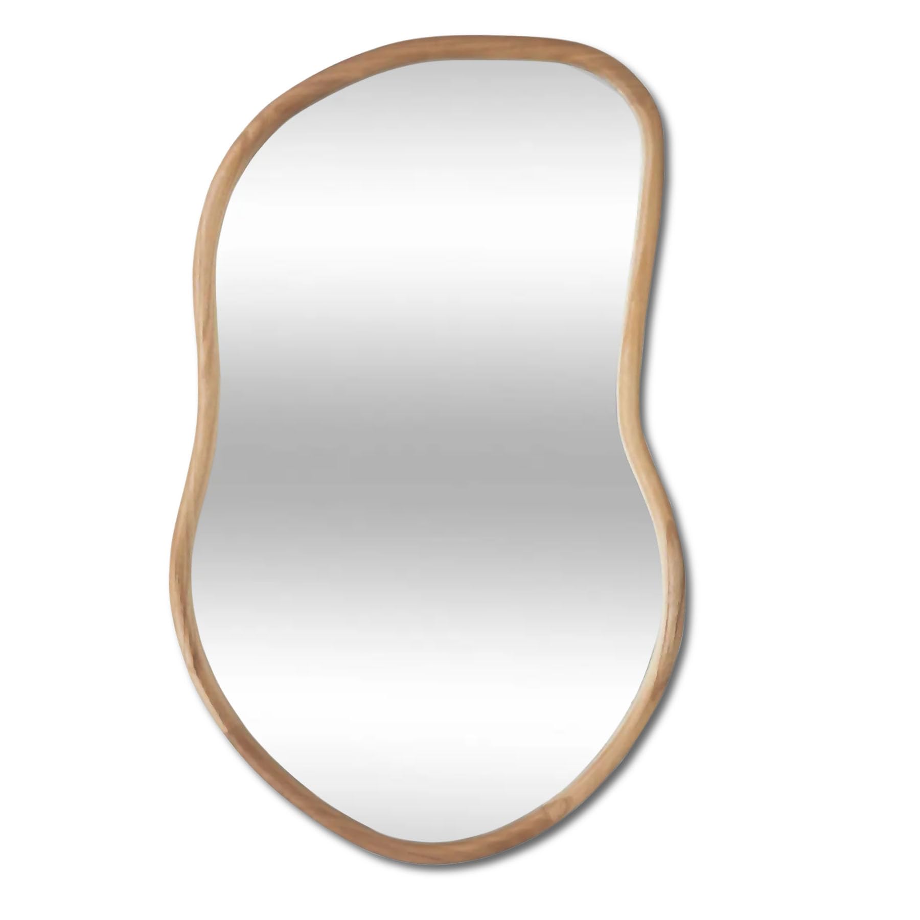 TIENDA EURASIA – Espejo Pared | Marco de Madera MDF y Espejo de Cristal | Espejos Decorativos de Pared | Forma Irregular | Fácil de Instalar | Color Marron y Color Dorado (45 x 1.5 x 75 cm)
