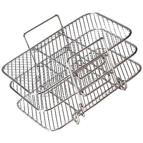 Balacoo Multi Dehydrator Rack Detachable Stainless Steel Air Fryer Accessory for Efficient Cooking and for Fruit Dehydration and Grilling