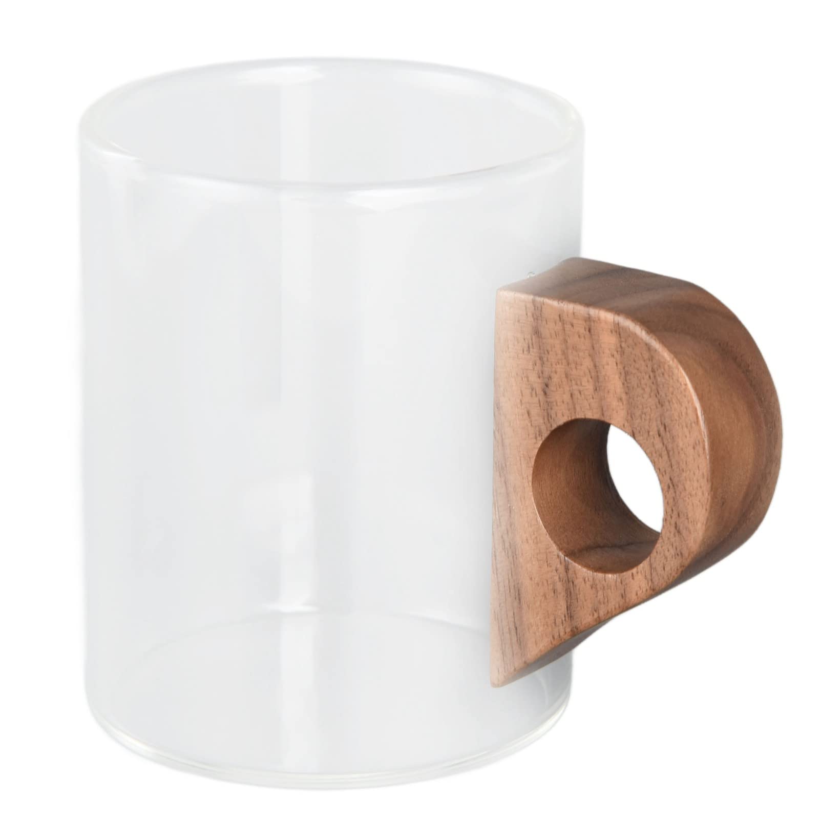 Wedinard Glass Coffee Mug, Strong Durable Long Service Life Heat Resistant Coffee Cup Reliable Practical for Travel for Home for Restaurant(#2)