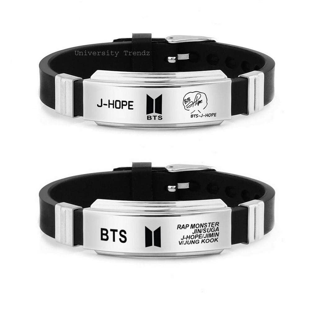 University Trendz J-Hope & BTS Signature Stainless Steel Unisex Bracelet- (Pack of 2) (B09J8LJF1S) Amazon Price History, Amazon Price Tracker