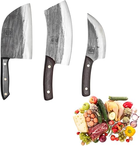 Miniatura 3 de COOLINA Classic Trio - Juego de cuchillos de cocina de acero de alto carbono, incluye cuchillo Promaja, cuchillo de chef Altomino y cuchillo de