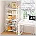4NM No Assembly 5 Tiers Folding Bookshelf, 59.4