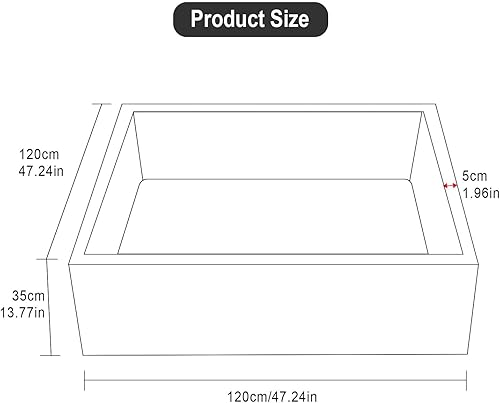 Miniatura 2 de Piscina de bolas de espuma para niños pequeños, piscina cuadrada de bolas blandas, regalo ideal para jugar juguete para niños piscinas para niños,
