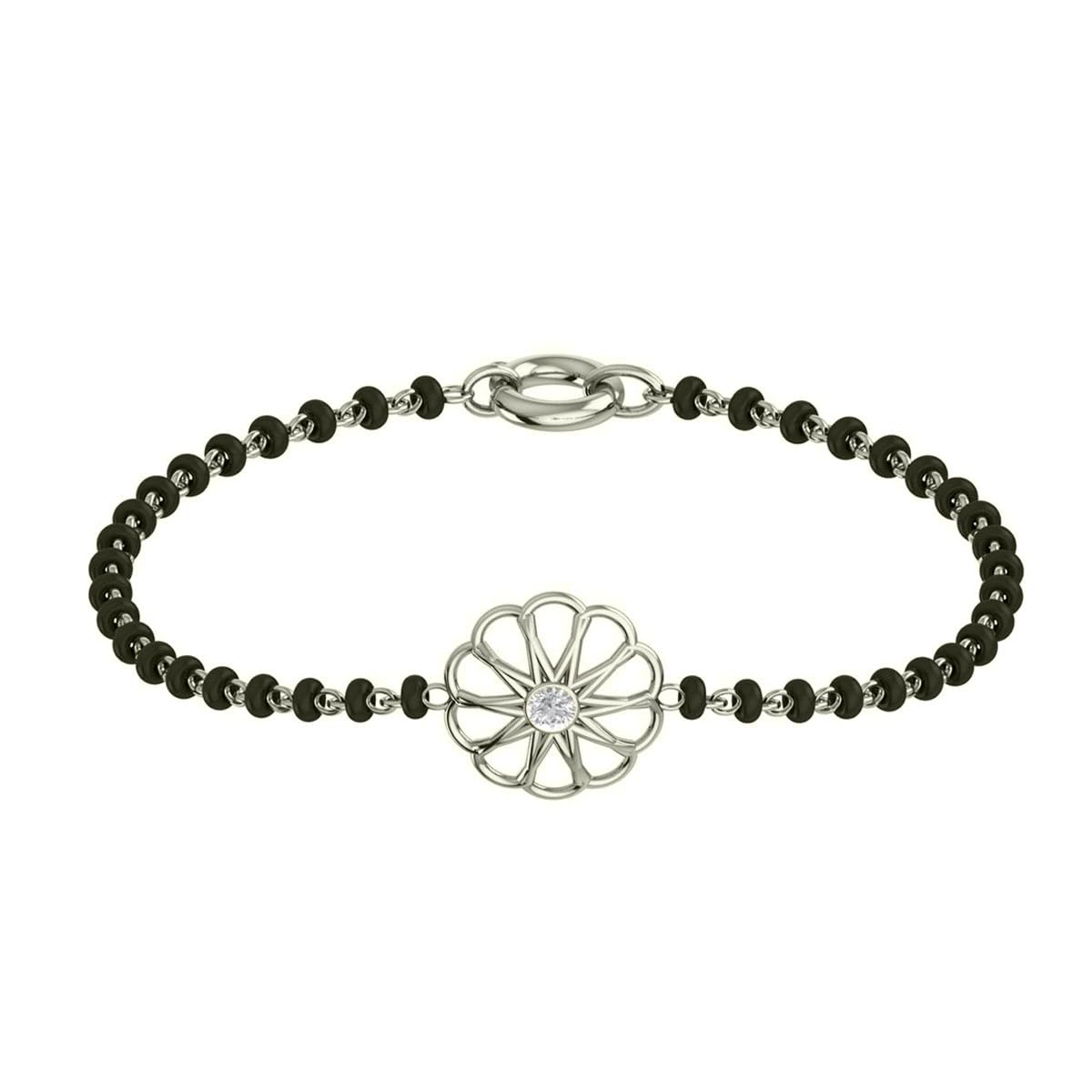 14K White Gold Diamond Bracelet for Women