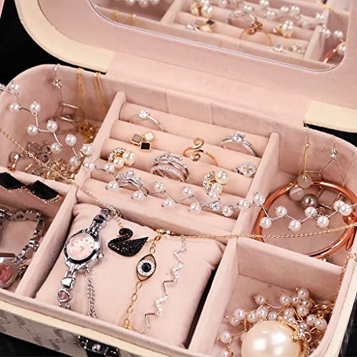 Grandes boîtes de rangement bijoux avec compartiment collier et montre - 3