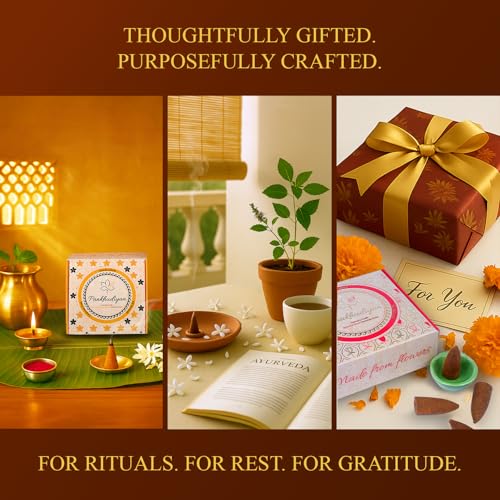 Image of Organic Bamboolesss Dhoop Cones | 40 Natural Flower-Based Incense Cones + Ceramic Stand | Charcoal Free, Long-Lasting Dry Dhoop Cones for Pooja, Home & Meditation (Pack of 1 - Jasmine)