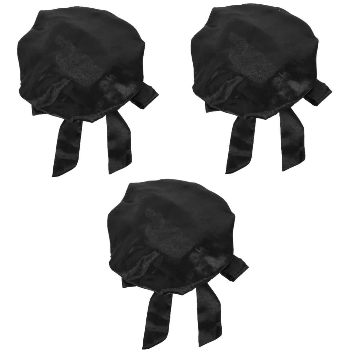 minkissy 3piezas Gorro De Para Mujeres Con Lazo Capucha Grande De Satén Gorro De Baño Elástico y Reutilizable Para Spa y Sueño