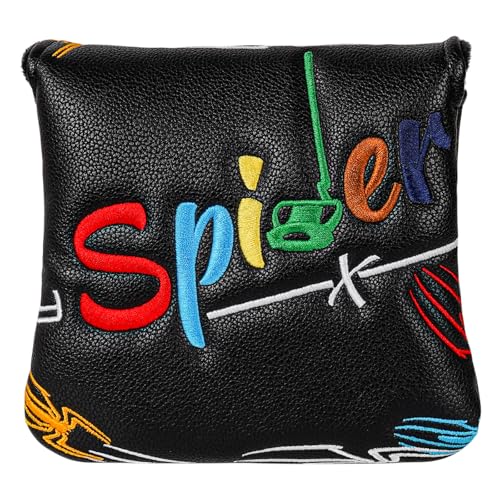 Housse de putter carré de golf magnétique en cuir...